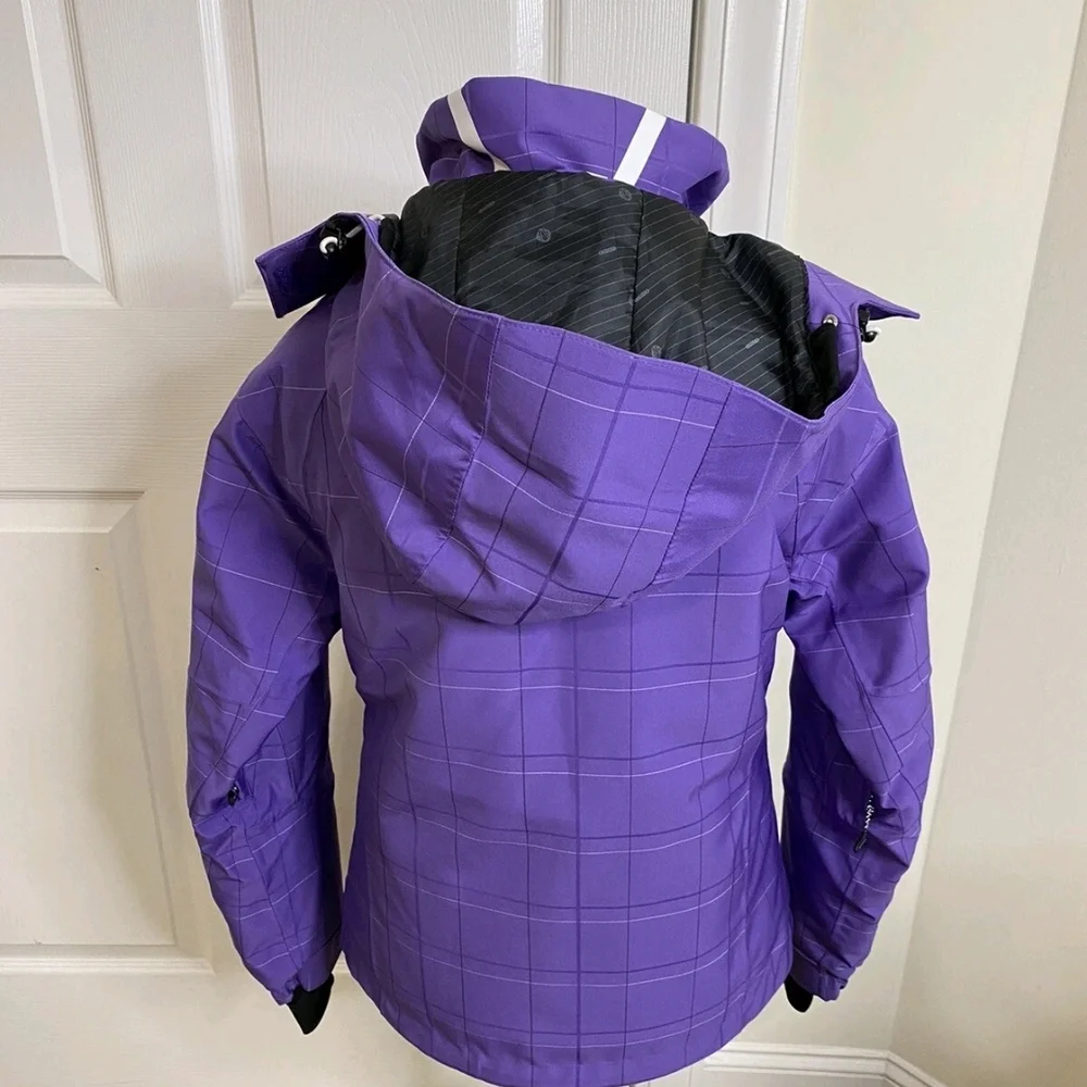 Sunice Naquita Purple Checkered Ski Jacket- 6P - Picture 2 of 5